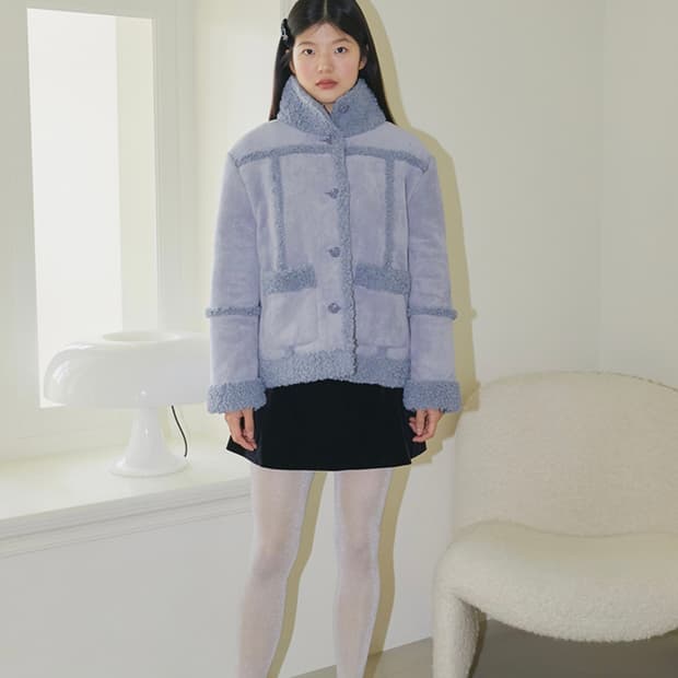 마가린핑거스 TWO-WAY COLLAR MUSTANG COAT 