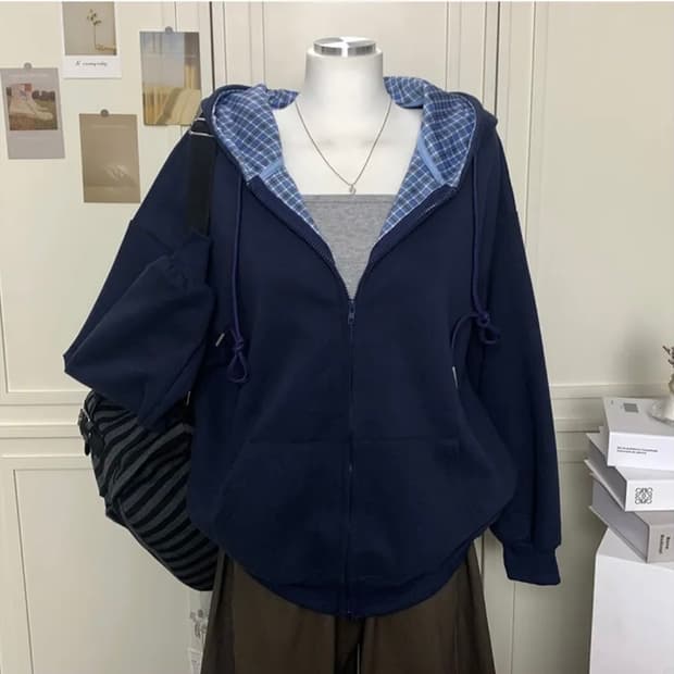 빈티지 후드집업