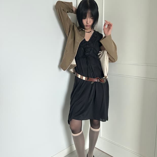 Dahlia Chiffon Sleeveless Dress /빈티지 원피스