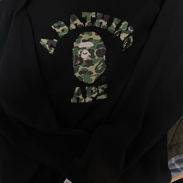 베이프 롱슬리브 카모 L