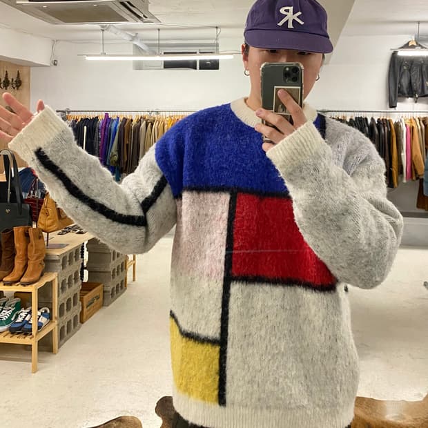 ART IF ACTS mondrian alpaca knit 몬드리안 니트