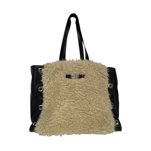 디젤 보아털 레더 빅 토트백