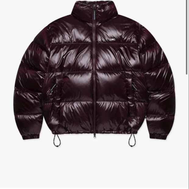 (새상품) LMC 엘엠씨/ OG 글로시 푸퍼 다운 패딩 버건디 S