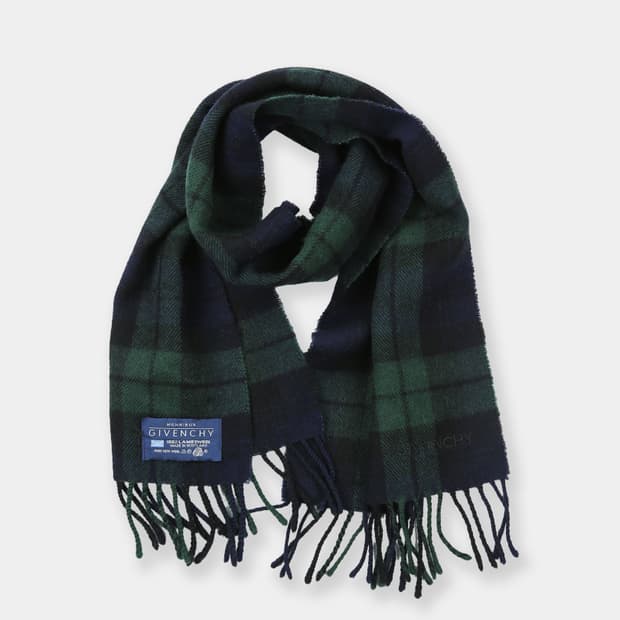 GIVENCHY Check Wool Muffler
