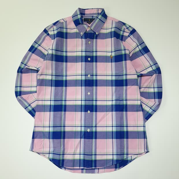 CL591 L 폴로 클래식 마드라스 체크 버튼다운 멀티컬러 셔츠