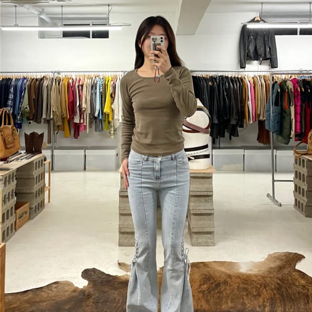 VTG lace-up flare pants 레이스업 플레어 팬츠