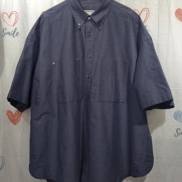 정품) 우영미  코튼 숏 슬리브 셔츠 