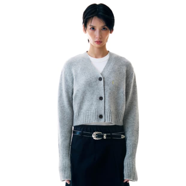 키써(KSSR) 베이비알파카 울 다이아몬드 크롭가디건 55-66 새상품