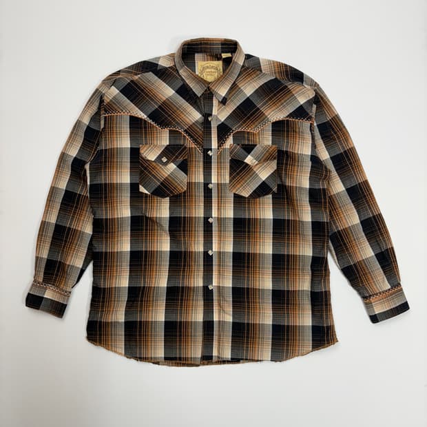 [XXL] 카우보이 웨스턴 셔츠 (브라운)