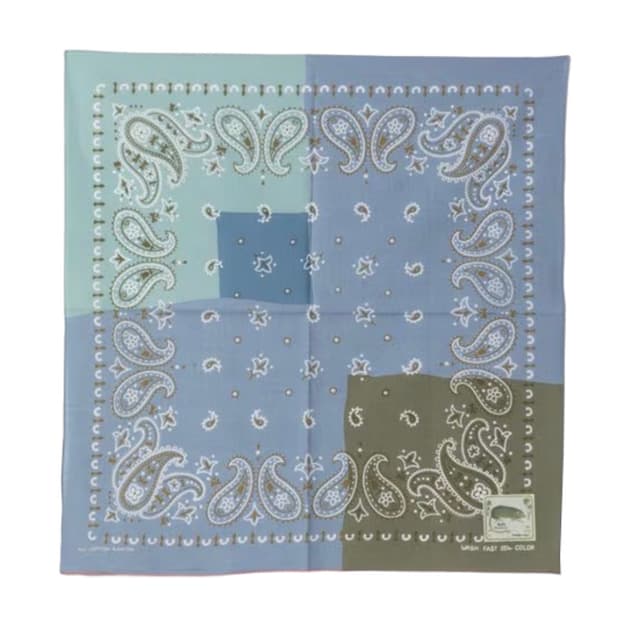 캐피탈 셀비지 반다나 페이즐리 패치워크 색소폰 스카프 손수건