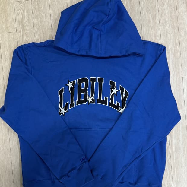 창모 LIBILLY 파란색 후드티 XXL