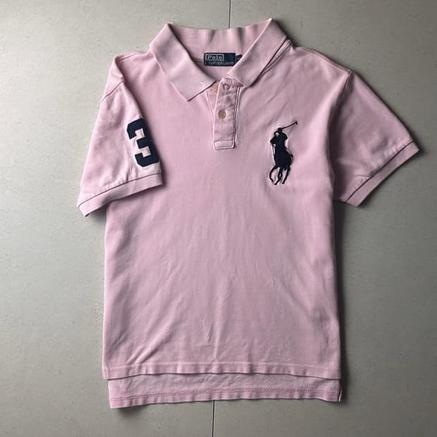 폴로 빅포니 핑크 카라티
