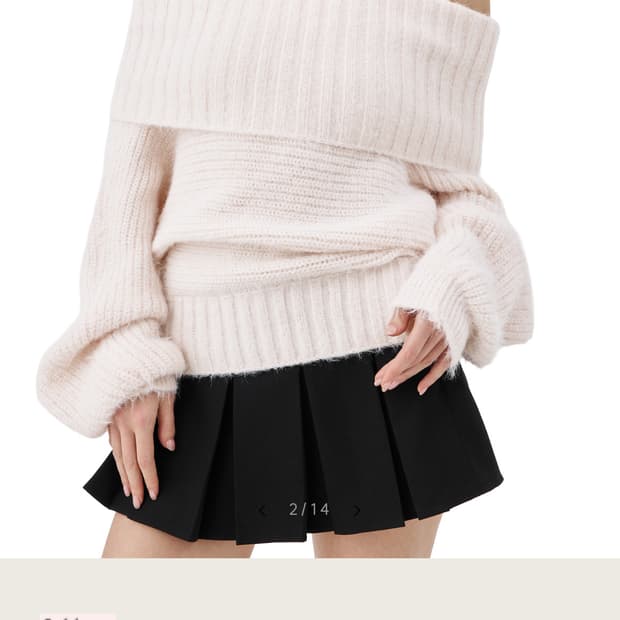 클리시어 팔레트 니트 Palette off-shoulder ribbon