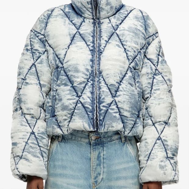 [새제품] 디젤 W-histel 푸퍼 데님 패딩 자켓