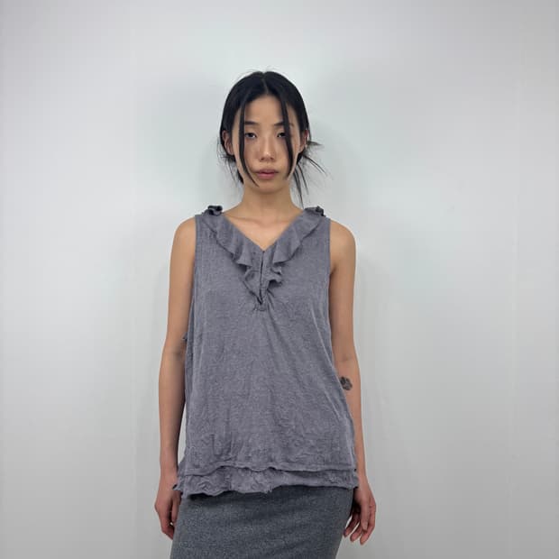 DUSTY PURPLE SLEEVELESS TOP