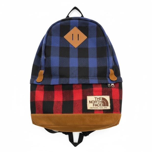 노스페이스 화이트라벨 백투더버클리 체크 백팩