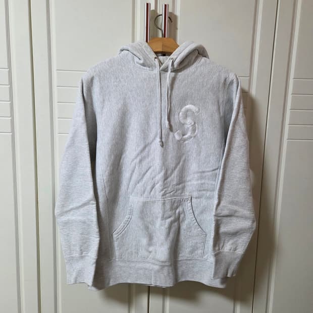 [m] 슈프림 S 로고 후드 그레이 supreme s logo