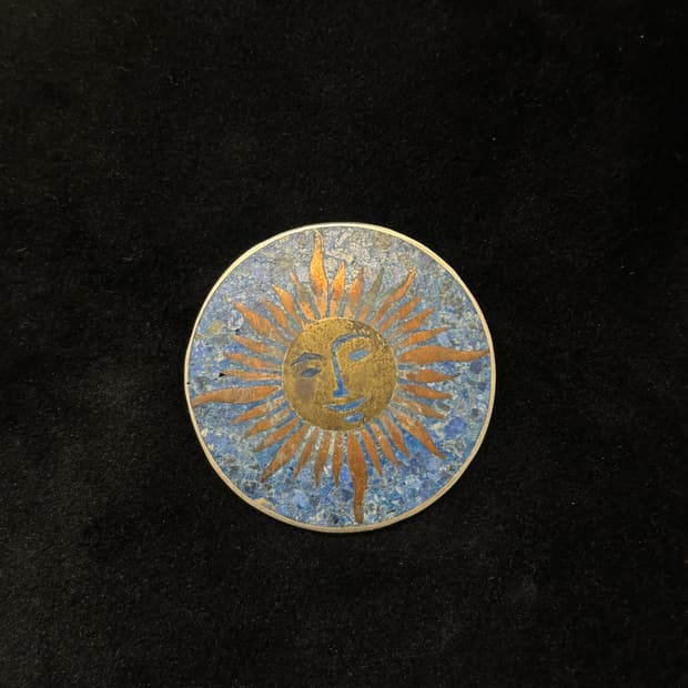 Mexico Sol de Azul 925silver brooch&pend