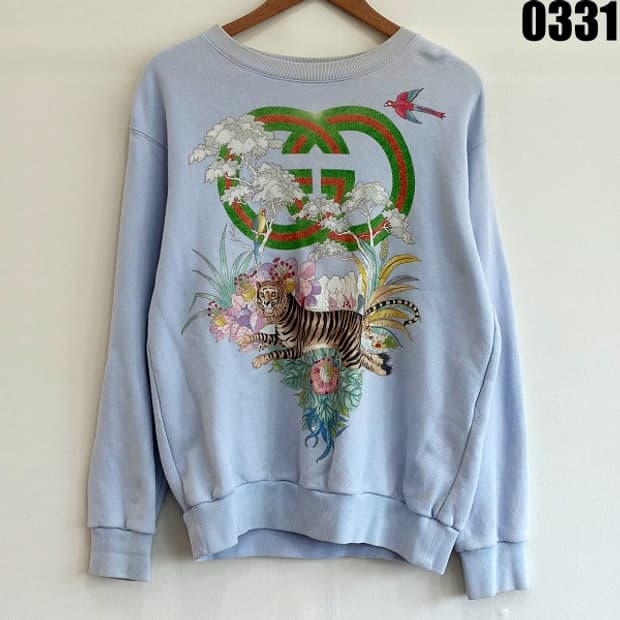 구찌 타이거 프린팅 스웻셔츠 XS 0331