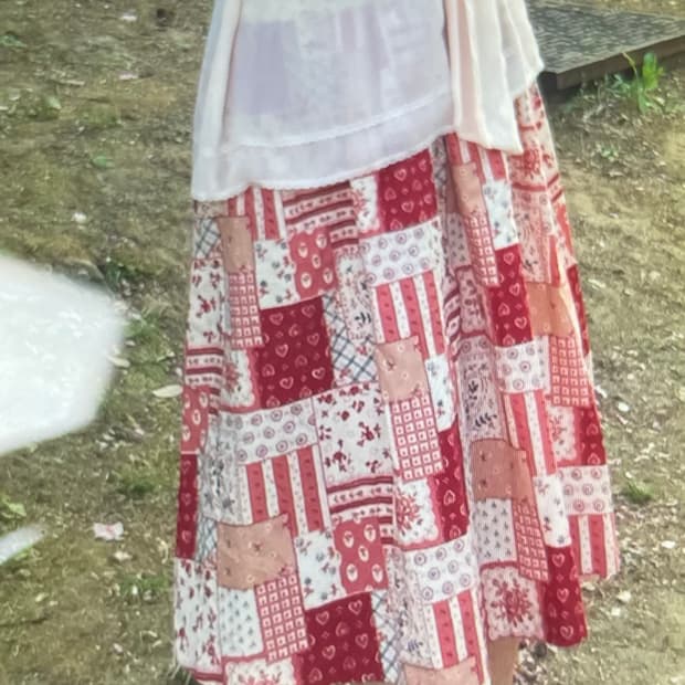 패치워크 스커트(사각패치스커트)