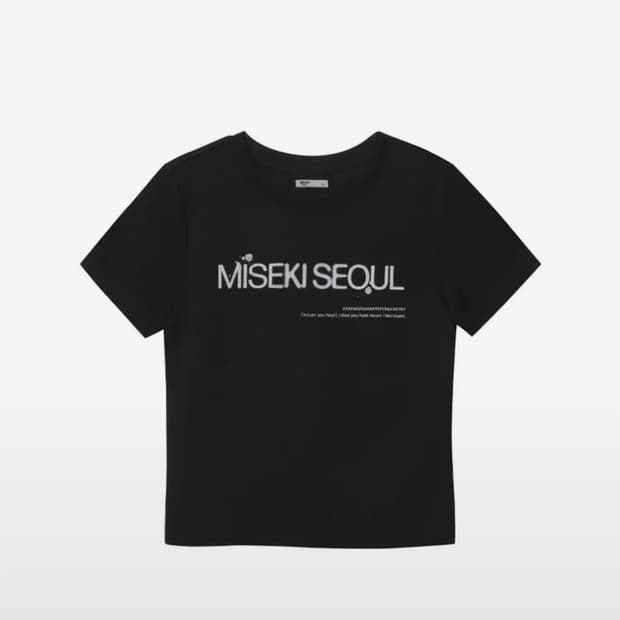 미세키서울 Logo short sleeves BLACK