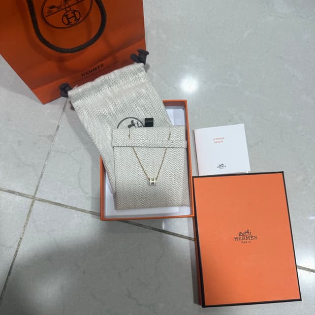 에르메스 미니 팝아슈 목걸이 풀박스