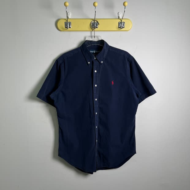 폴로 랄프로렌 네이비 반팔 셔츠 M