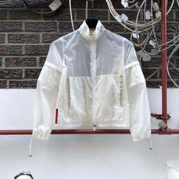 Prada 1999s Red Tap Convertible jacket