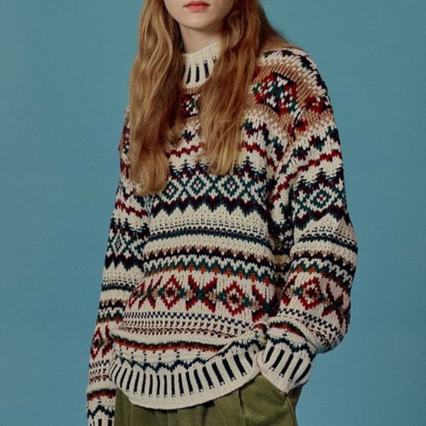 스튜디오톰보이 에스닉패턴 풀오버