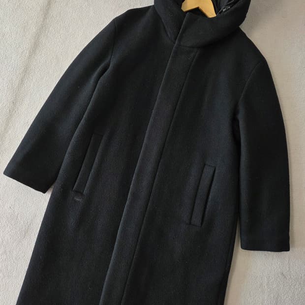 (95) 라코스테 세미오버핏 100%울 후드코트 남
