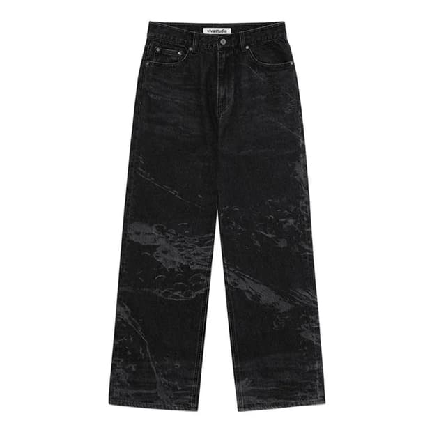 비바스튜디오 WAVE WASHING DENIM PANTS [BLACK]