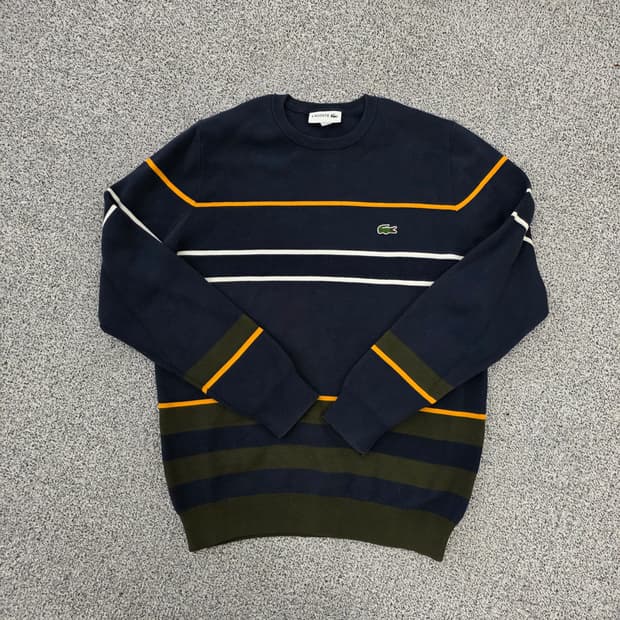 [US-M] 라코스테 스트라이프 니트 0203J