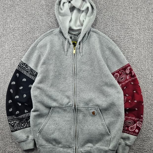 칼하트 페이즐리 반다나 커스텀 스웻 후드 집업 ( M ) / 11489