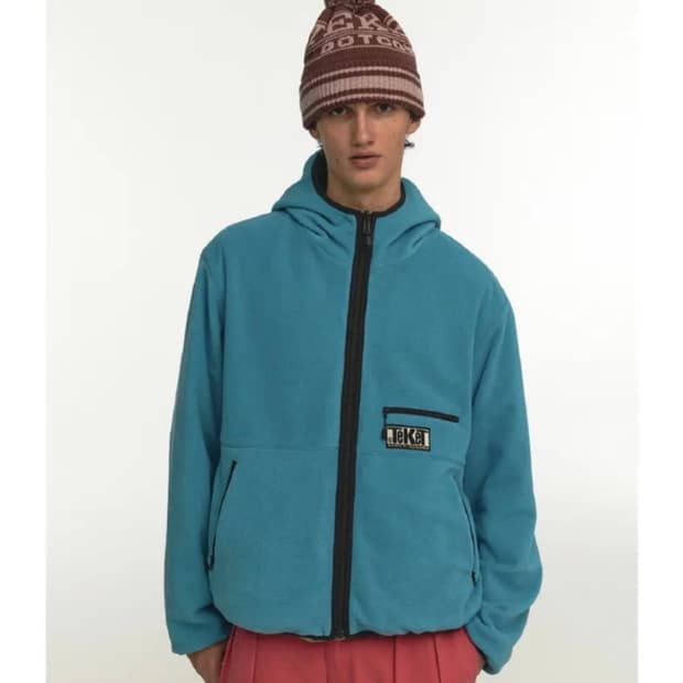 테켓 후리스 위켄드 리버시블 플리스 자켓 틸 색상 M