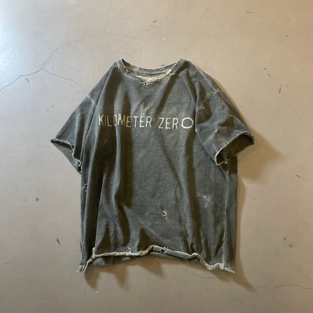KZ ATELIER Distressed Logo T-Shirt