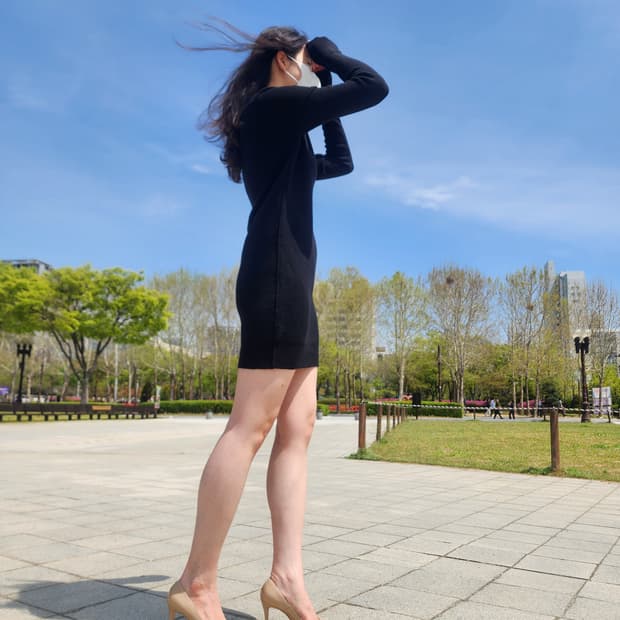 릭오웬스 라나 버진울 롱 원피스 XS