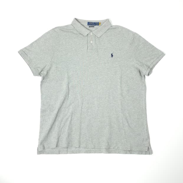 폴로 랄프로렌 커스텀 슬림핏 코튼 반팔카라티 그레이 (2XL)