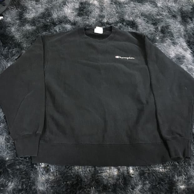 투티/0405 챔피온 블랙 맨투맨 리버스위브 XL