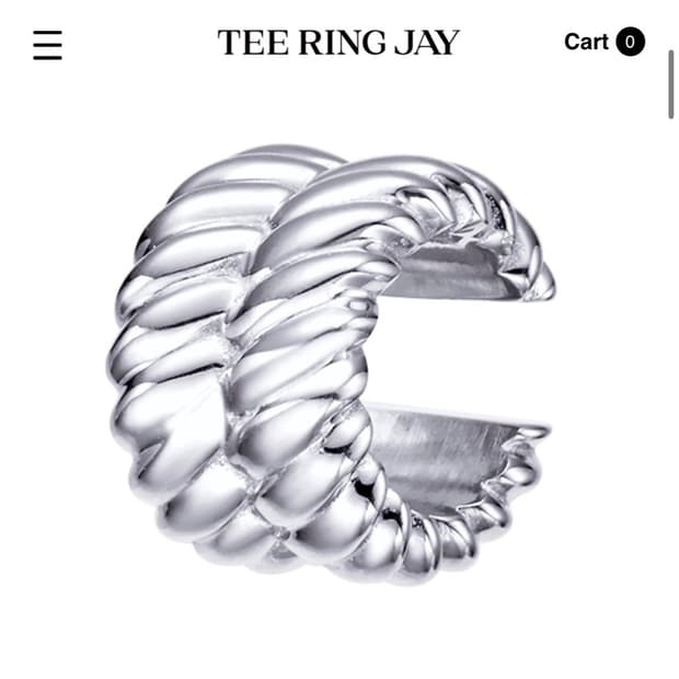 tee ring jay 티링제이 이어커프 925 silver