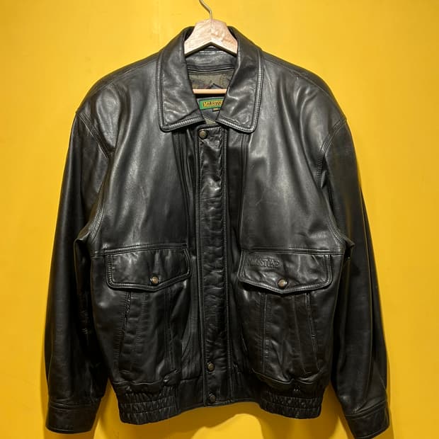 90s [100] MILESTONE 양가죽 빈티지 A2 자켓