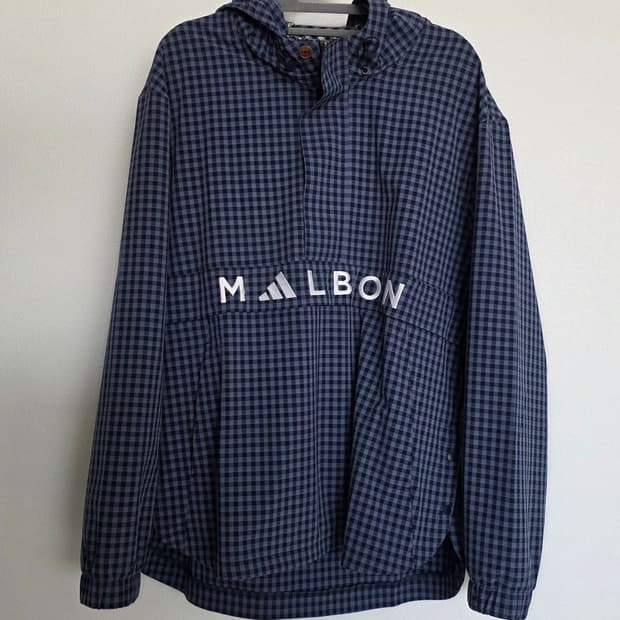 착용샷있음) 말본 아디다스 콜라보 체크 아노락 L 사이즈