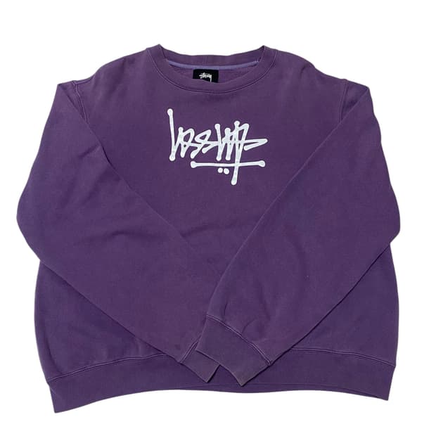 스투시 리버스 로고 맨투맨 L