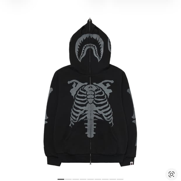 베이프 스켈레톤 후드집업 
