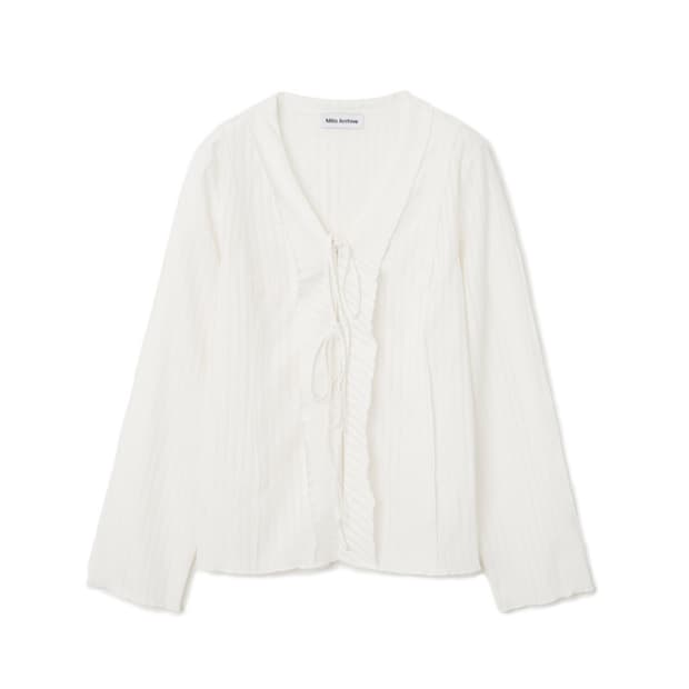 밀로 아카이브 화이트 블라우스 