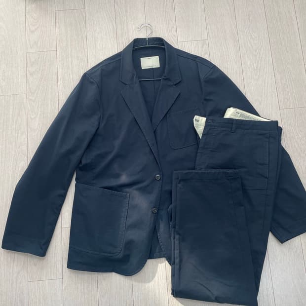 포터리 워시드 스포츠 자켓 팬츠 다크네이비 4사이즈 셋업