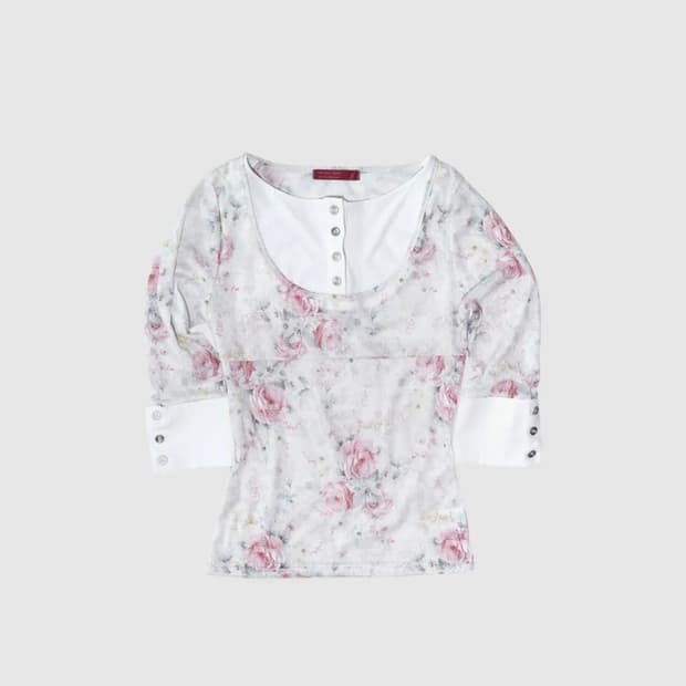 Layered top, rose