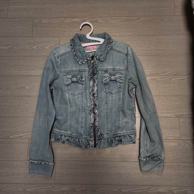 2월까지 Mezzo Piano 데님 청자켓 프릴 갸루 로리타