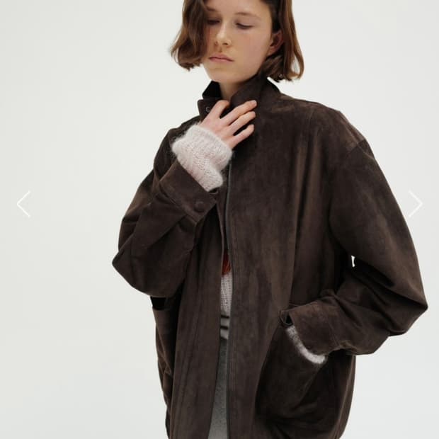 MONOHA 모노하 하이넥 스웨이드 자켓