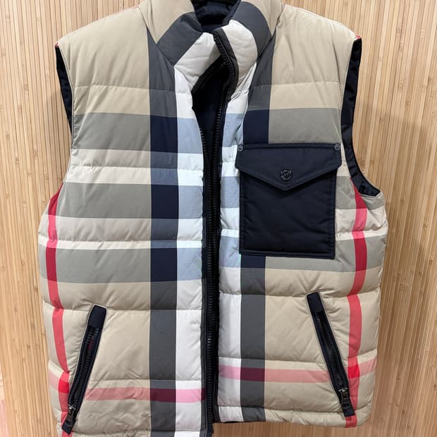 버버리 리버시블 패딩 베스트 m