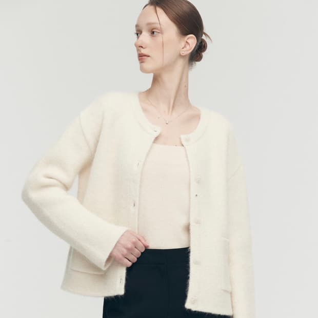 시에 sie 가브리엘 알파카 가디건